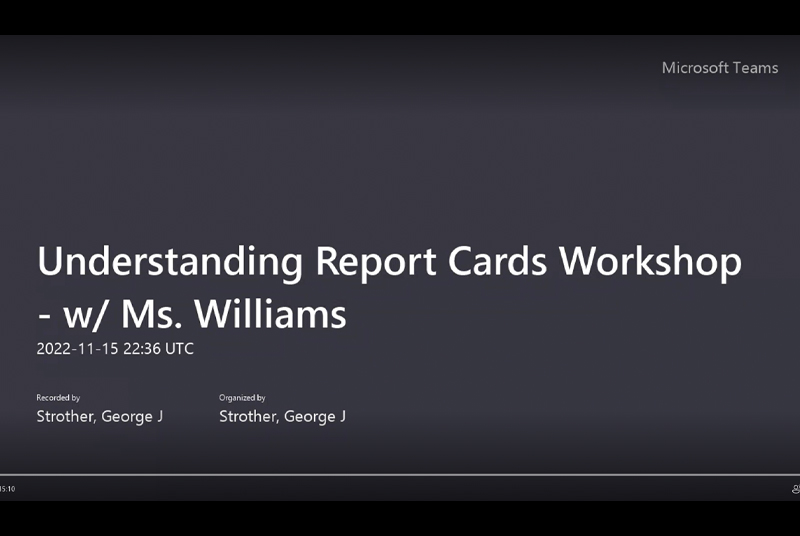 Discussion outlining the details of student report cards. Watch Video by clicking [Read More]