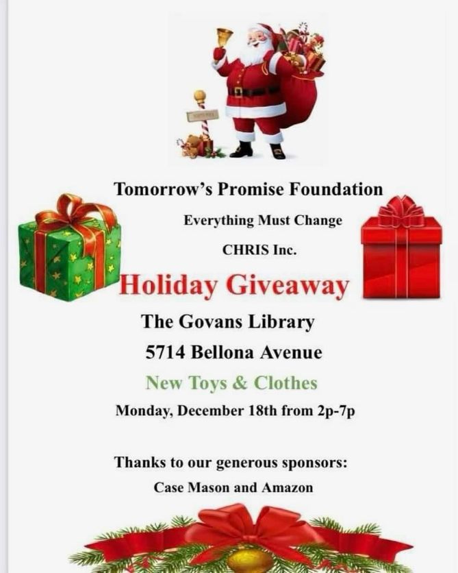 Toy and Clothes Give away - Mon 12/18 2-7 PM