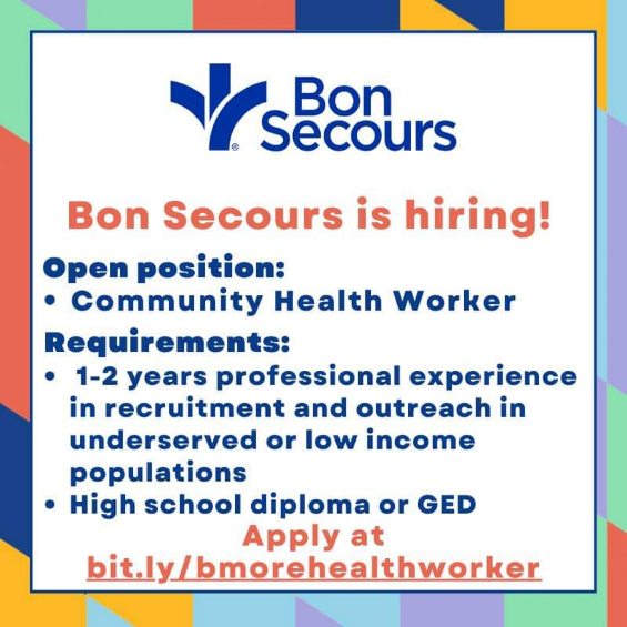 Job Opportunity - Bon Secours