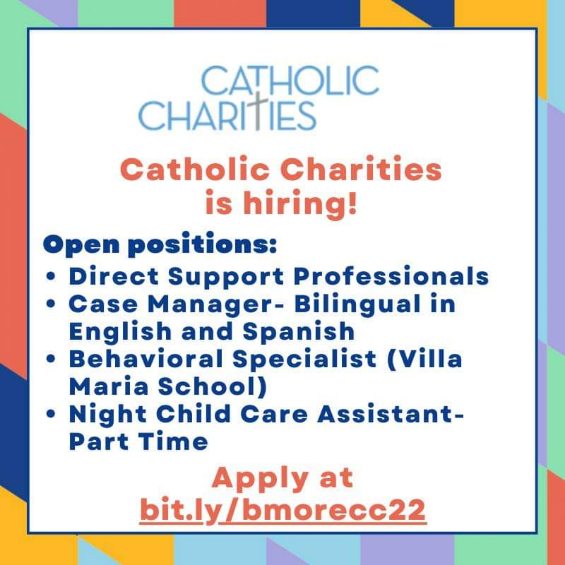 Job opportunity -  Catholic Charities