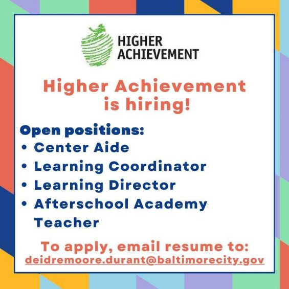 job Opportunity -  Higher Achievement