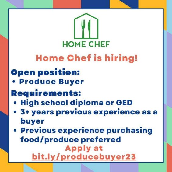 Job Opportunity - Home Chef