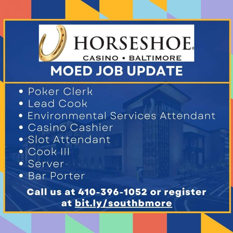 Job Opportunity - Horseshoe Casino -  Please share and take advantage of these opportunities.